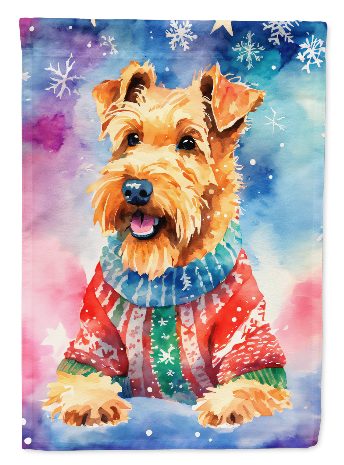 Buy this Airedale Terrier Christmas House Flag