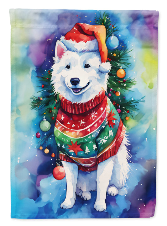 Buy this American Eskimo Christmas House Flag