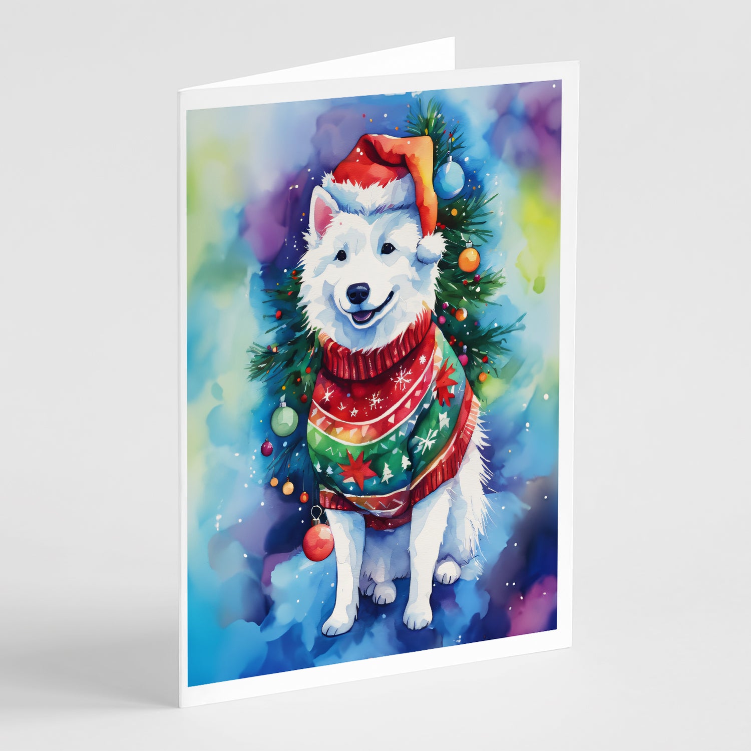 Buy this American Eskimo Christmas Greeting Cards Pack of 8