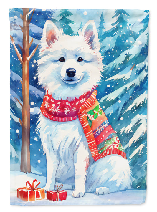 Buy this American Eskimo Christmas House Flag