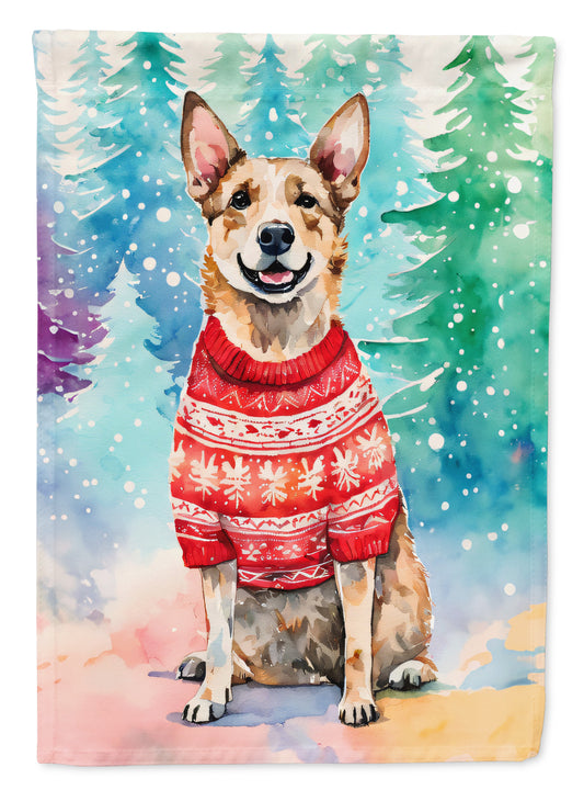 Buy this Australian Cattle Dog Christmas House Flag