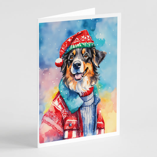 Buy this Australian Shepherd Christmas Greeting Cards Pack of 8