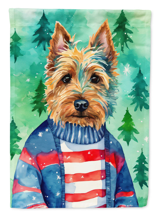 Buy this Australian Terrier Christmas House Flag