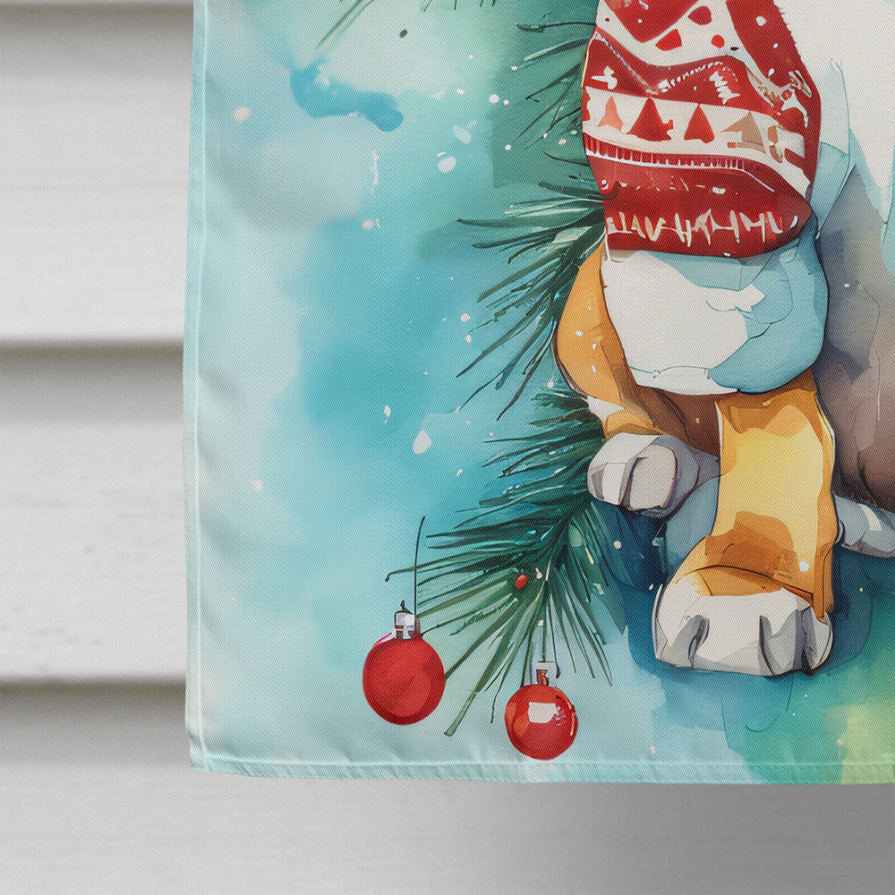 Basset Hound Christmas House Flag