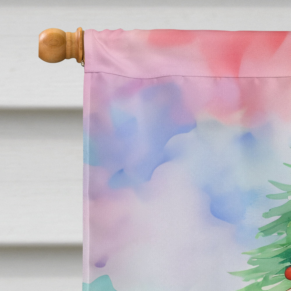 Basset Hound Christmas House Flag
