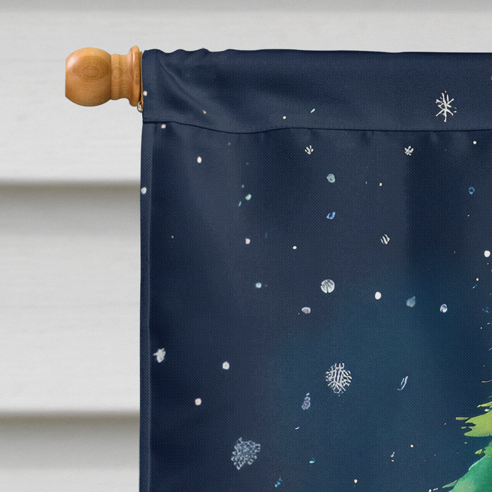 Basset Hound Christmas House Flag