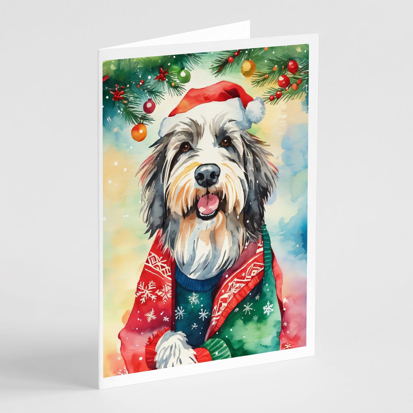 Buy this Bearded Collie Christmas Greeting Cards Pack of 8