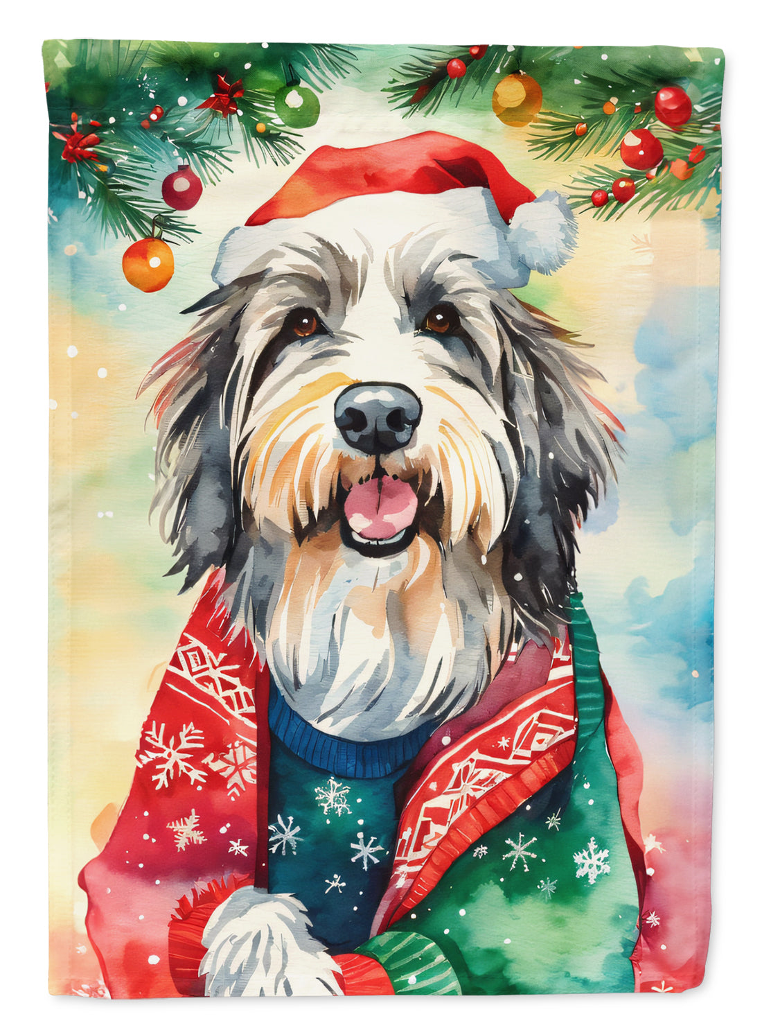 Buy this Bearded Collie Christmas Garden Flag