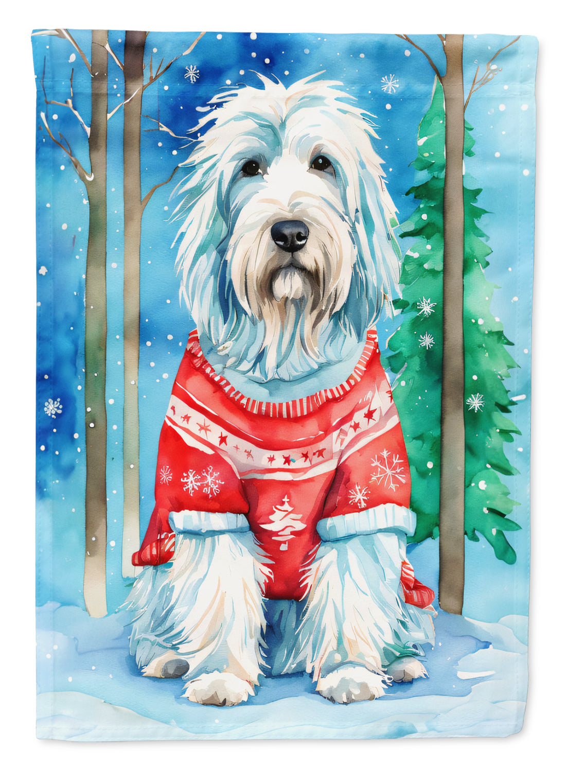 Buy this Bearded Collie Christmas Garden Flag