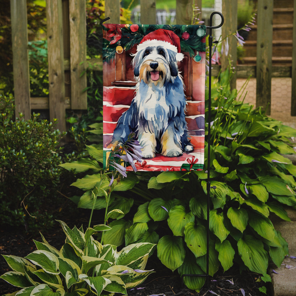 Bearded Collie Christmas Garden Flag