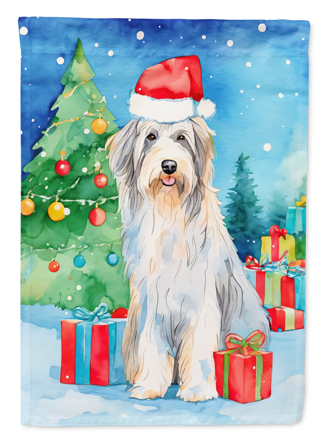 Buy this Bearded Collie Christmas House Flag