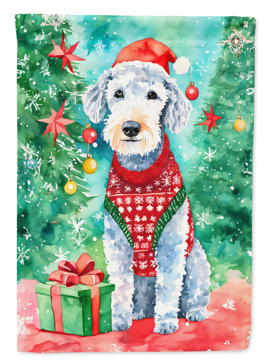 Buy this Bedlington Terrier Christmas House Flag