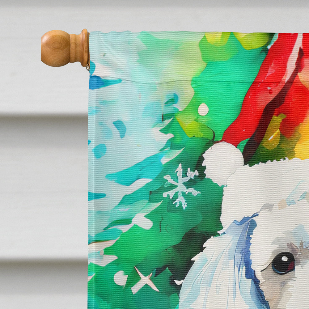 Bedlington Terrier Christmas House Flag