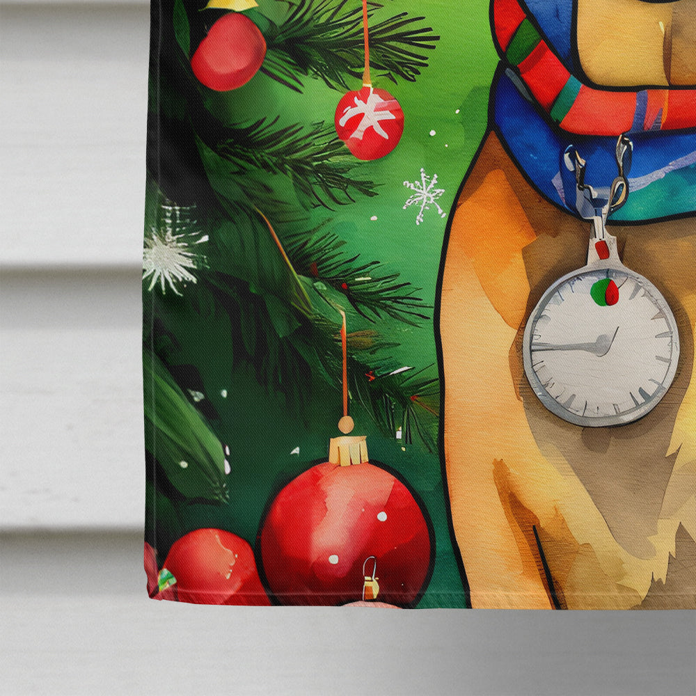 Belgian Malinois Christmas House Flag