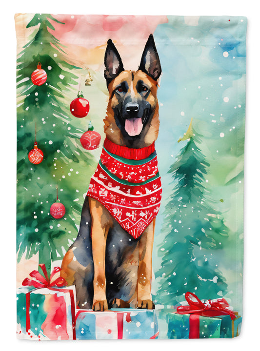 Buy this Belgian Malinois Christmas House Flag