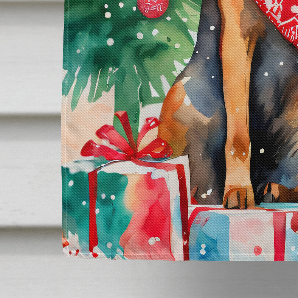 Belgian Malinois Christmas House Flag