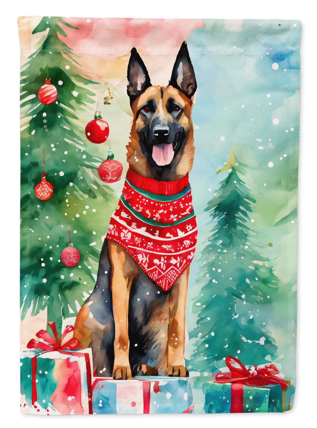 Buy this Belgian Malinois Christmas Garden Flag