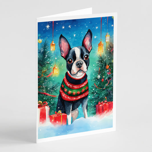 Buy this Boston Terrier Christmas Greeting Cards Pack of 8