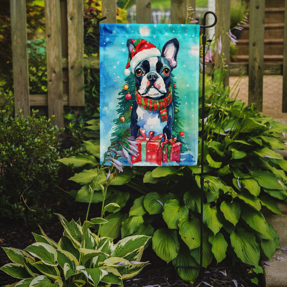 Boston Terrier Christmas Garden Flag