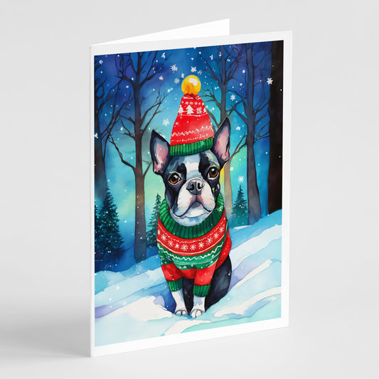 Buy this Boston Terrier Christmas Greeting Cards Pack of 8