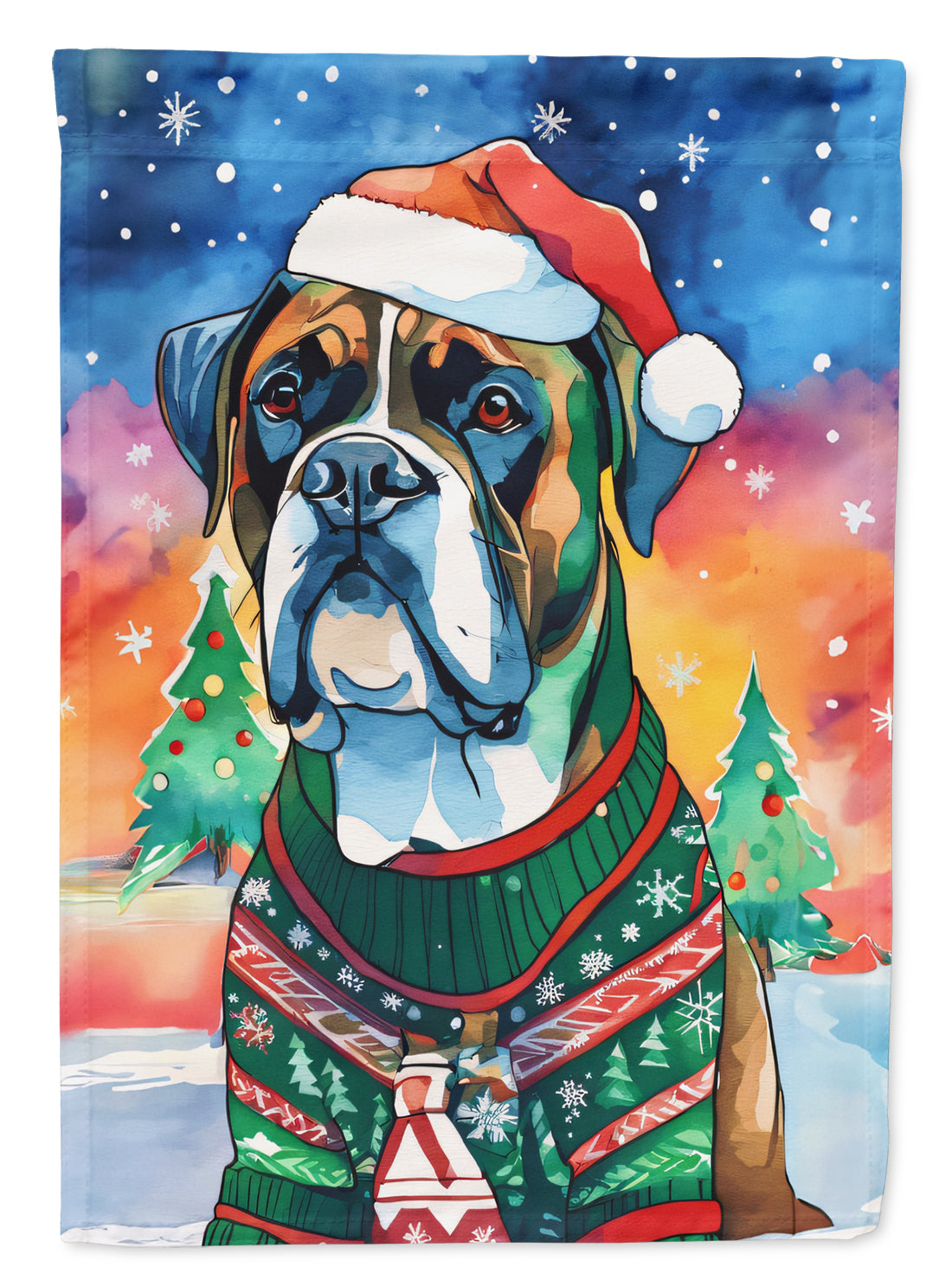 Buy this Boxer Christmas Garden Flag