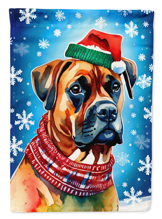Buy this Boxer Christmas House Flag