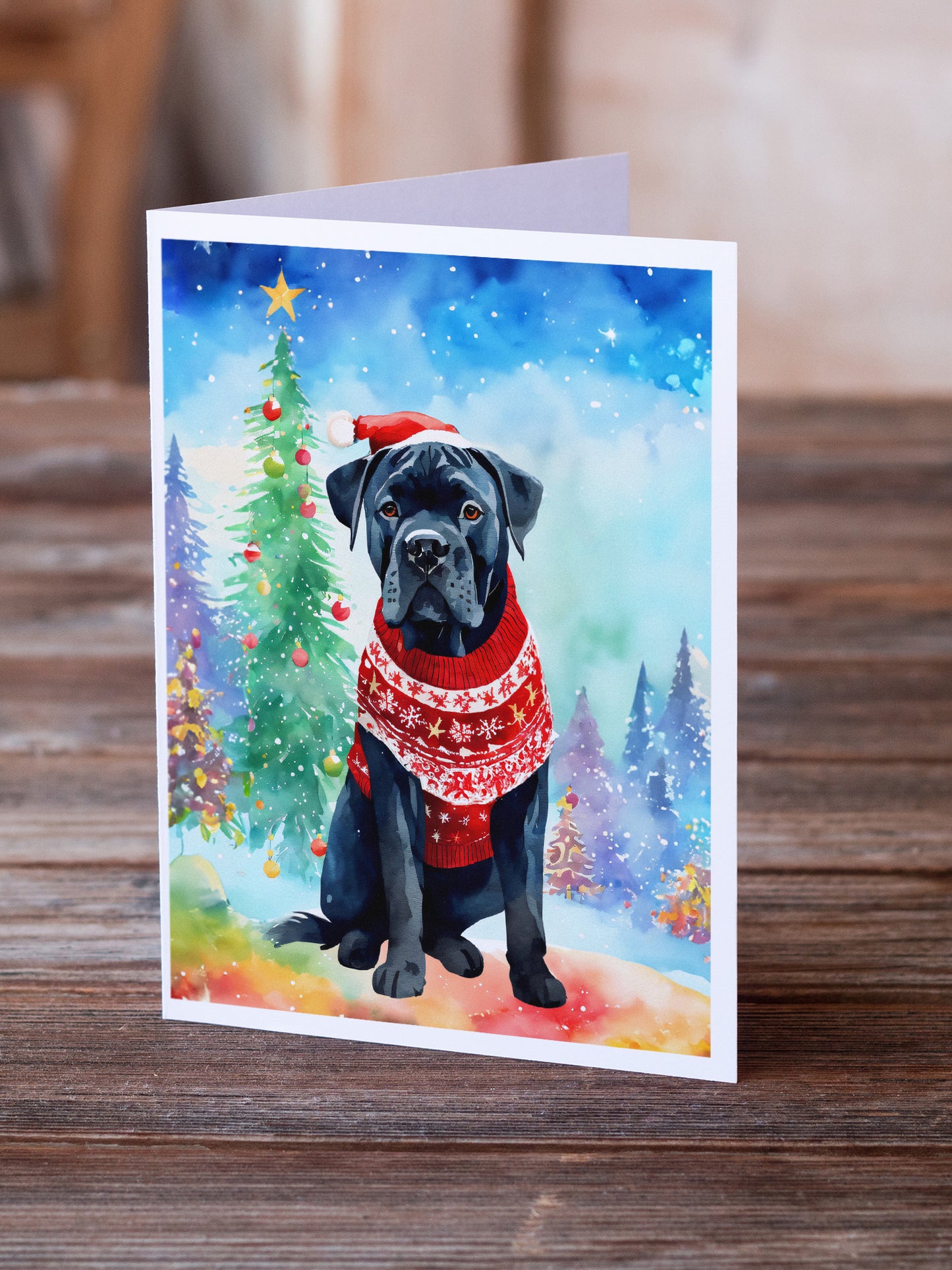 Cane Corso Christmas Greeting Cards Pack of 8