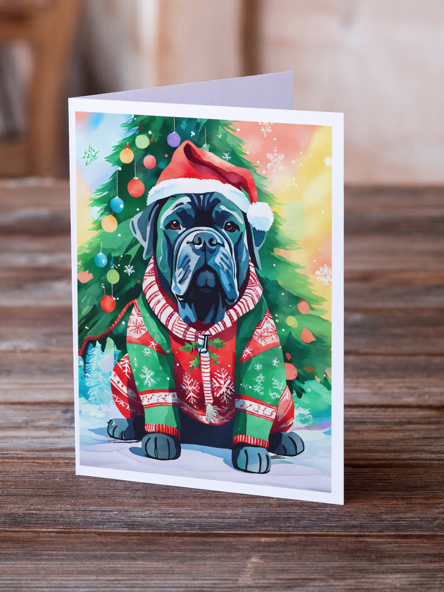 Cane Corso Christmas Greeting Cards Pack of 8
