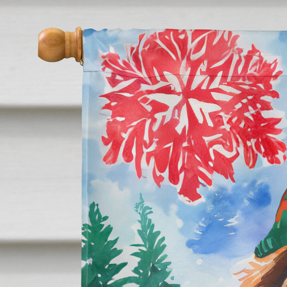 Cavalier Spaniel Christmas House Flag
