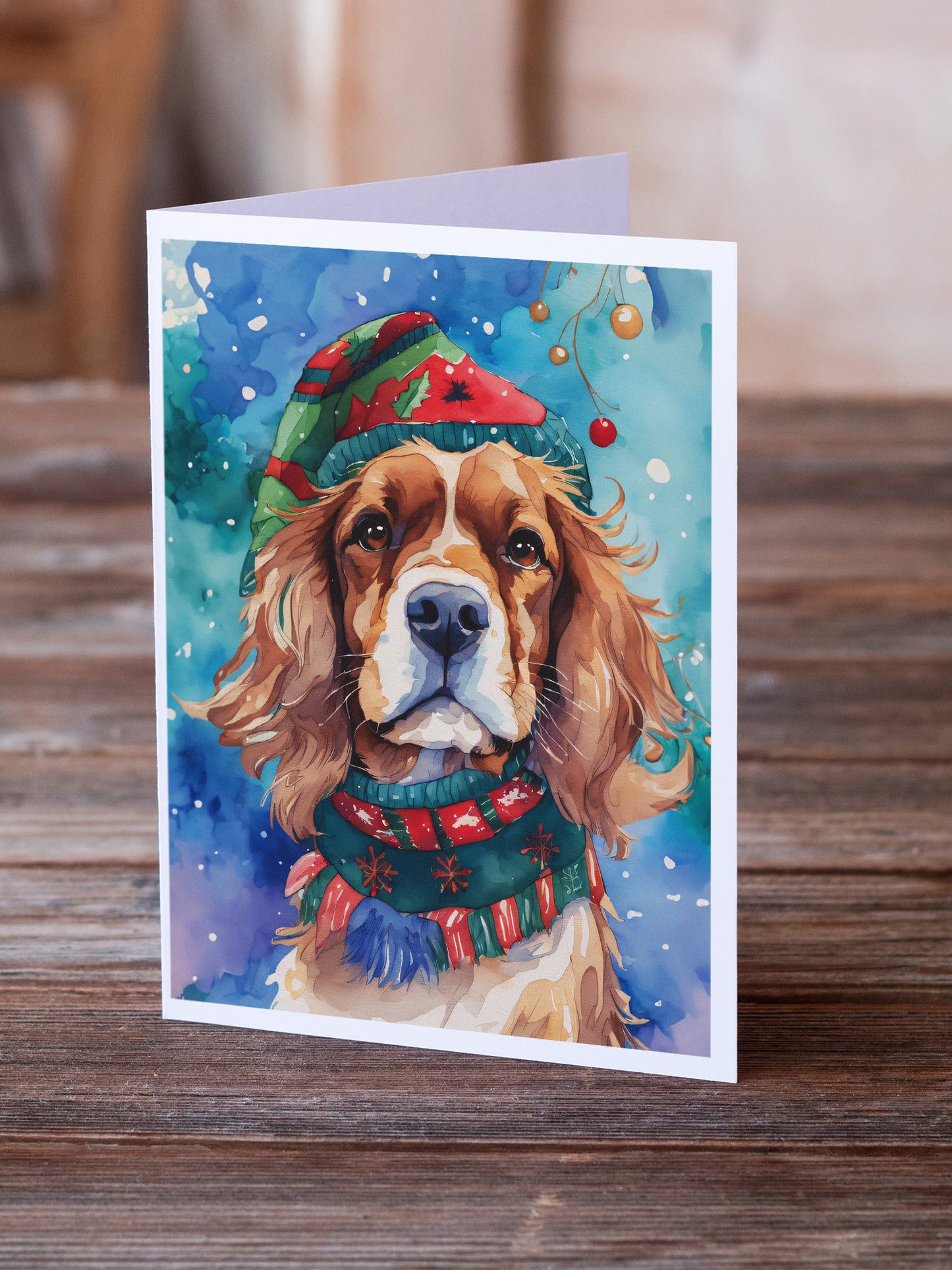 Cavalier Spaniel Christmas Greeting Cards Pack of 8