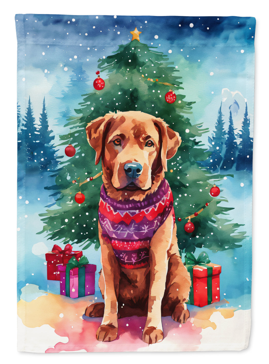 Buy this Chesapeake Bay Retriever Christmas House Flag