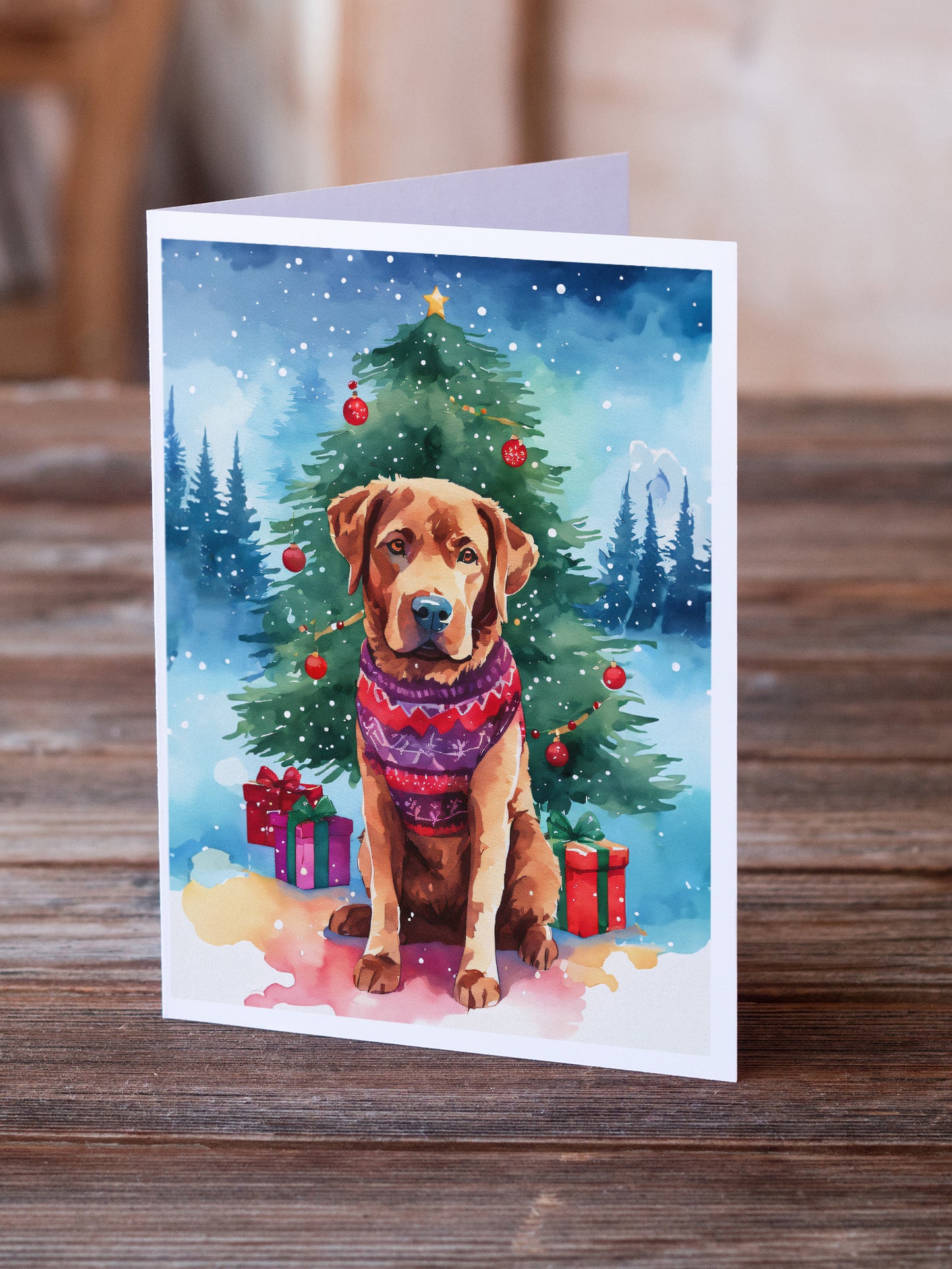 Chesapeake Bay Retriever Christmas Greeting Cards Pack of 8