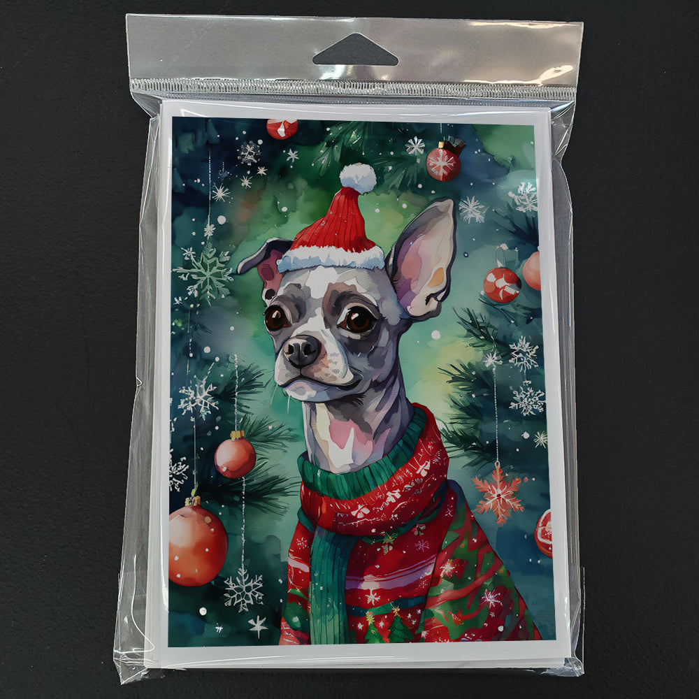 Chinese Crested Christmas Greeting Cards Pack of 8