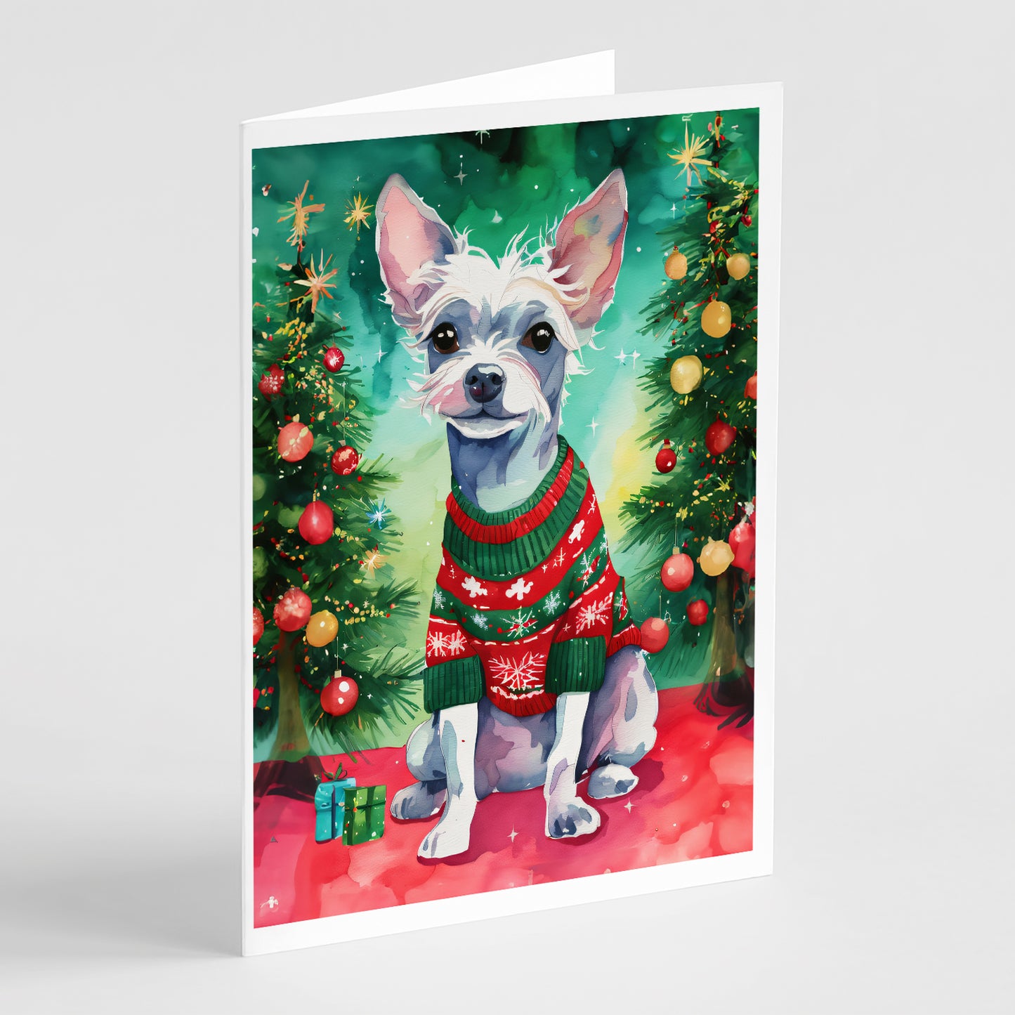 Buy this Chinese Crested Christmas Greeting Cards Pack of 8