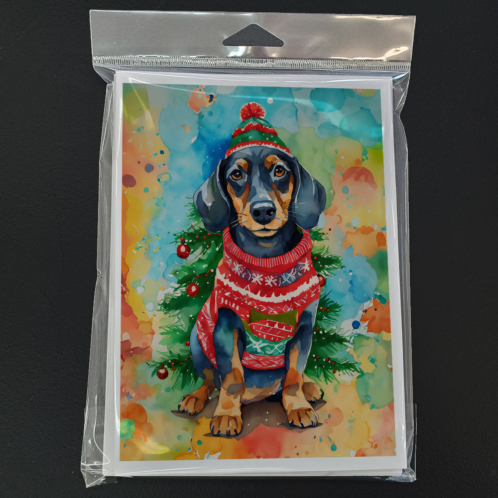 Dachshund Christmas Greeting Cards Pack of 8