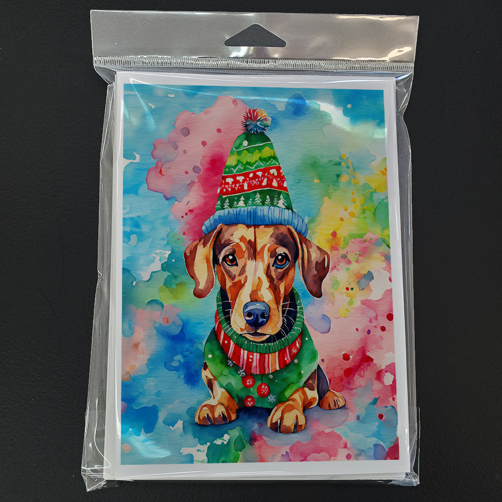 Dachshund Christmas Greeting Cards Pack of 8