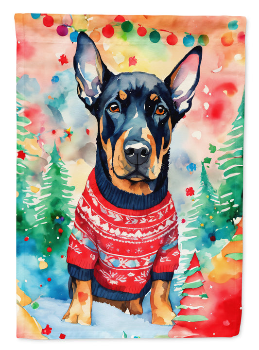 Buy this Doberman Pinscher Christmas House Flag