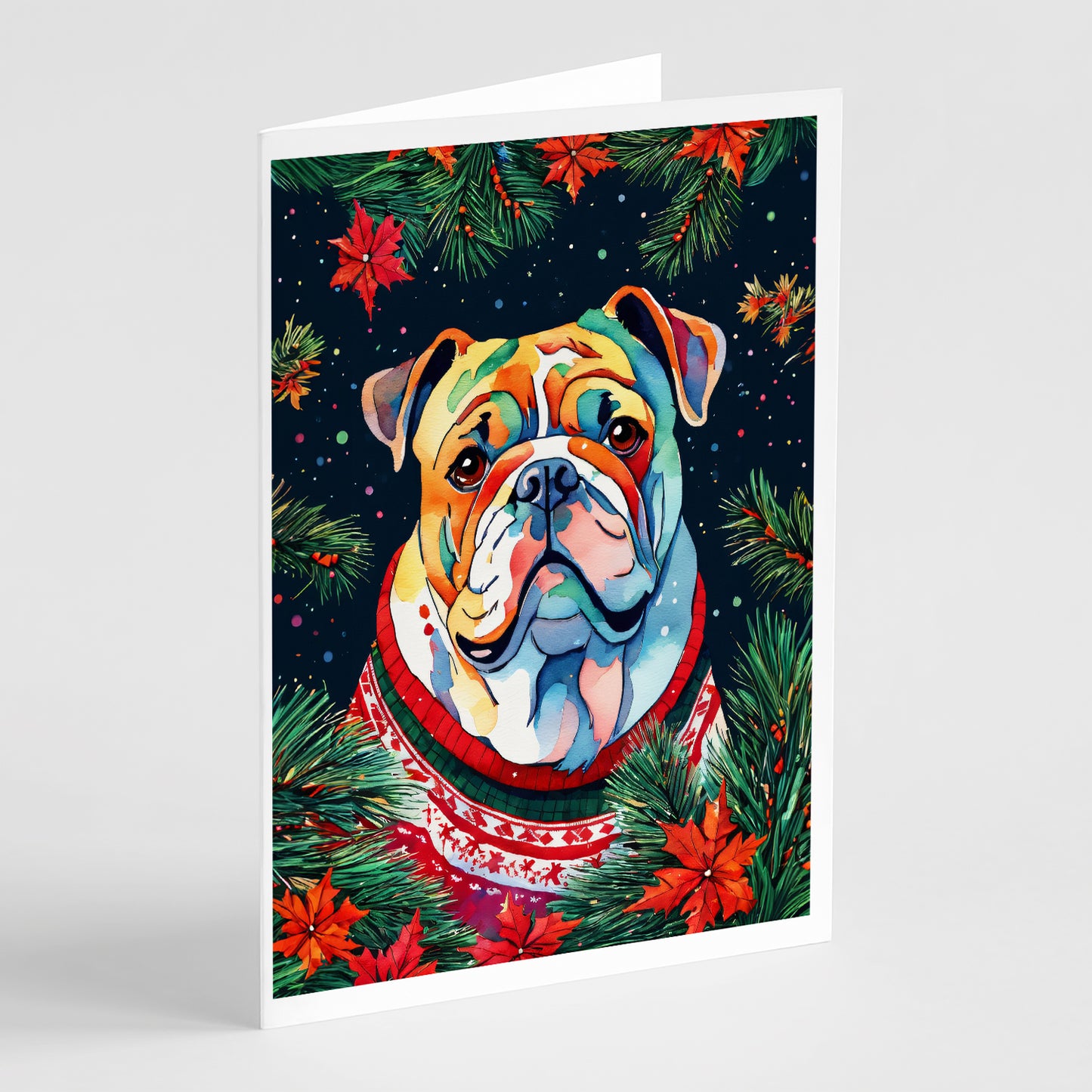 Buy this English Bulldog Christmas Greeting Cards Pack of 8