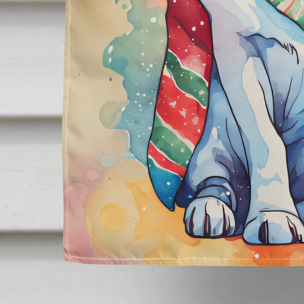 English Bulldog Christmas House Flag