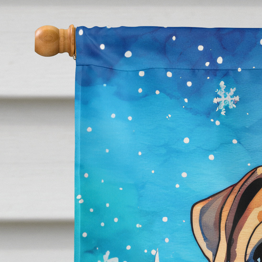 English Bulldog Christmas House Flag