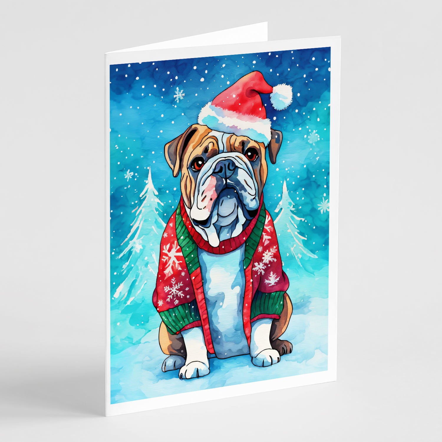 Buy this English Bulldog Christmas Greeting Cards Pack of 8