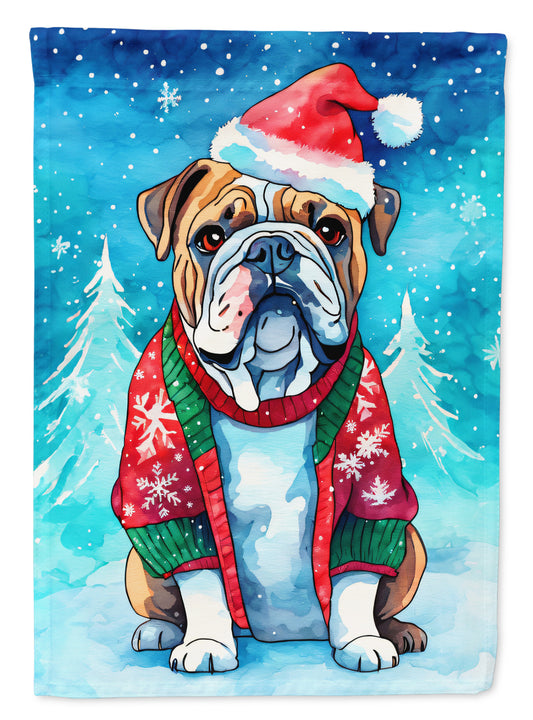 Buy this English Bulldog Christmas Garden Flag