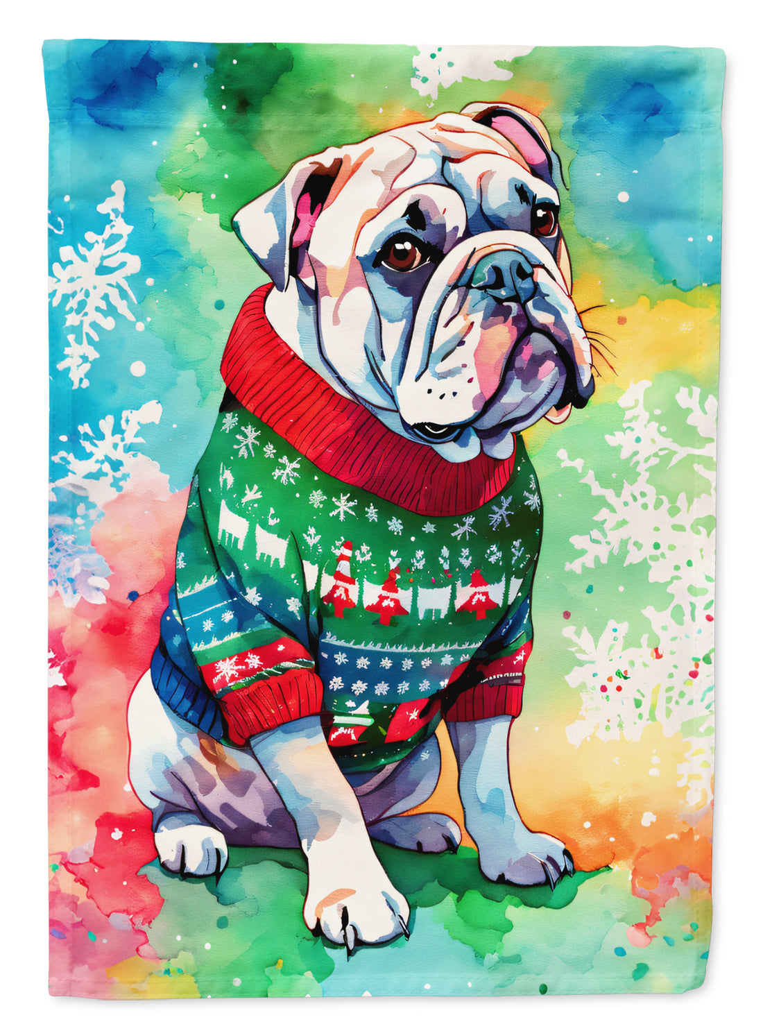 Buy this English Bulldog Christmas Garden Flag