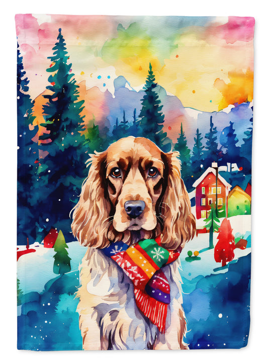 Buy this English Cocker Spaniel Christmas House Flag