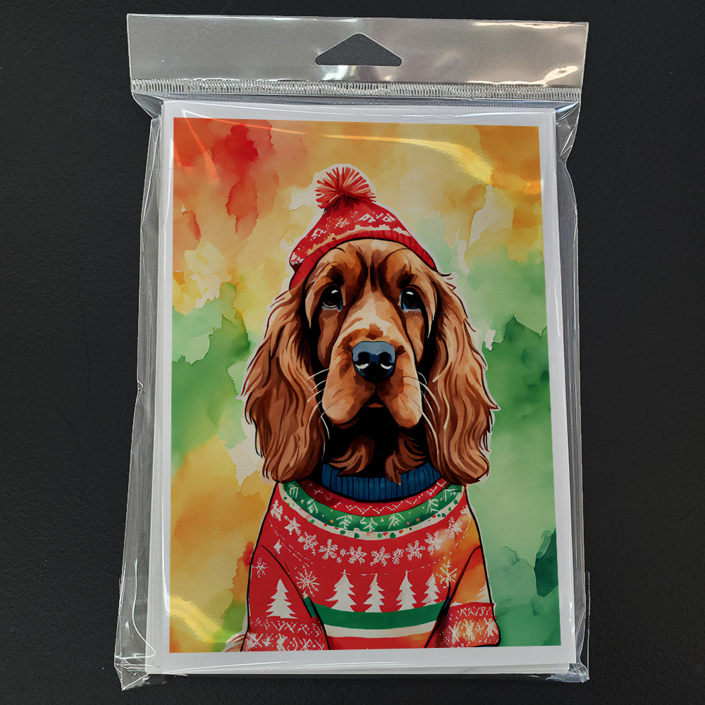 English Cocker Spaniel Christmas Greeting Cards Pack of 8