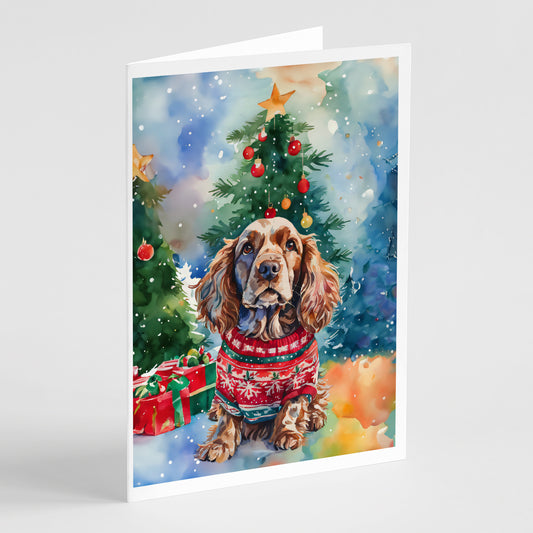 Buy this English Cocker Spaniel Christmas Greeting Cards Pack of 8