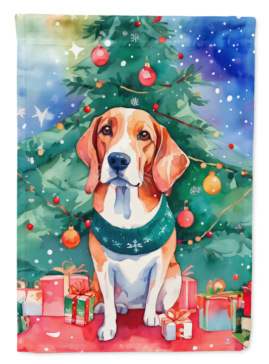 Buy this English Foxhound Christmas House Flag