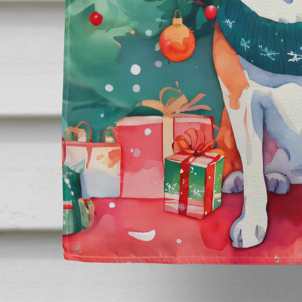 English Foxhound Christmas House Flag