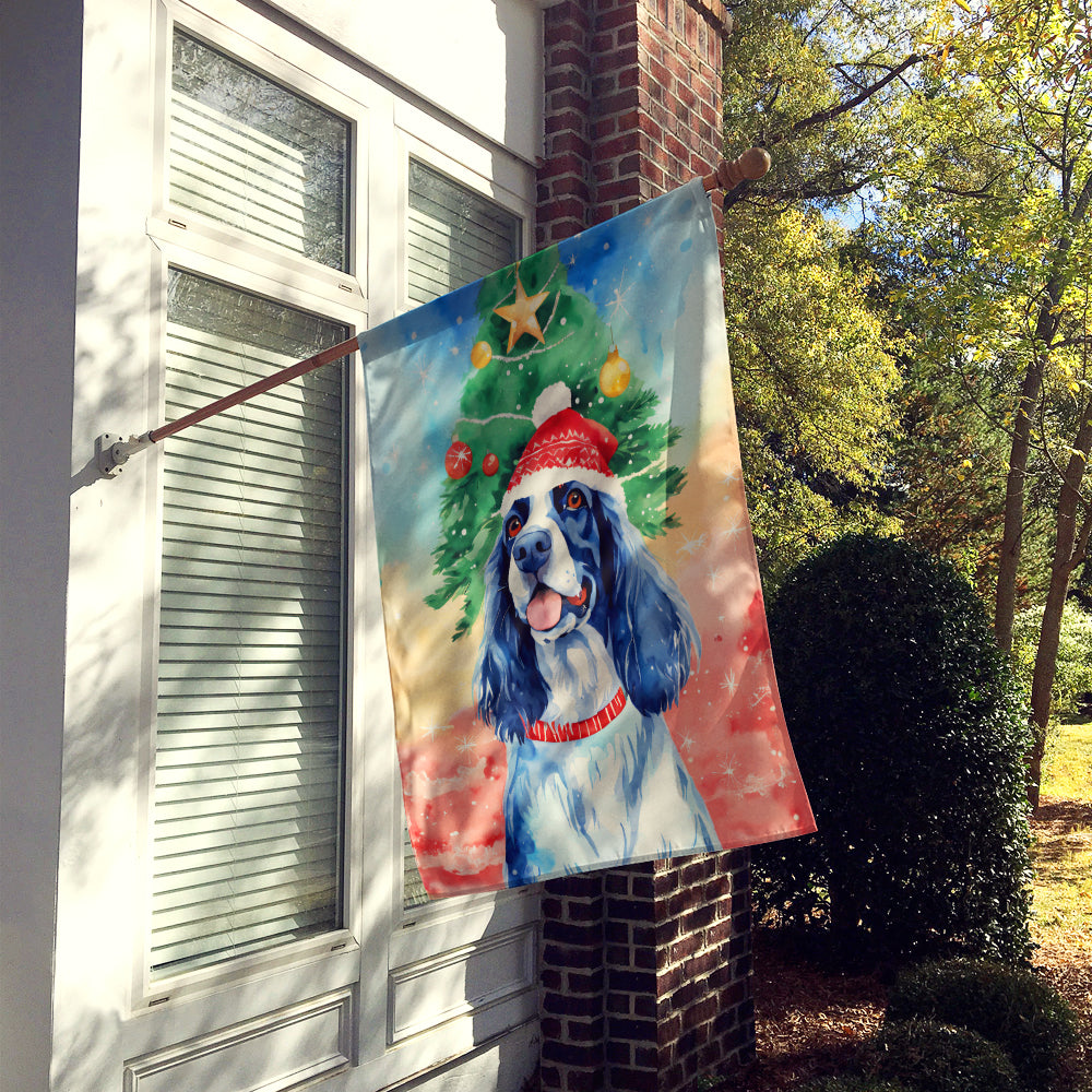 English Setter Christmas House Flag
