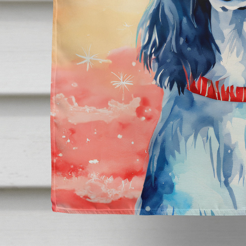 English Setter Christmas House Flag